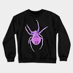 Purple Spider Orb-Weaver Watercolor Style Crewneck Sweatshirt